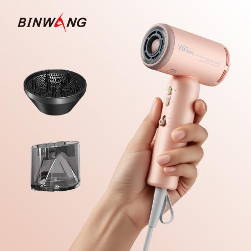 >Binwang Double Voltage Travel Hair Dryer Mini Global Use 100V-240V 1200W High Speed Portable Blow Dryer for International Trip